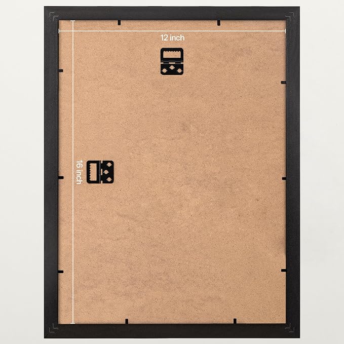 eletecpro 12x16 Vintage Picture Frame, Glass Cover, Horizontal or Vertical - Image 4