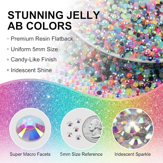 11000Pcs 5MM Rhinestones for Bedazzling Crafting, Bedazzler Kit - Image 3