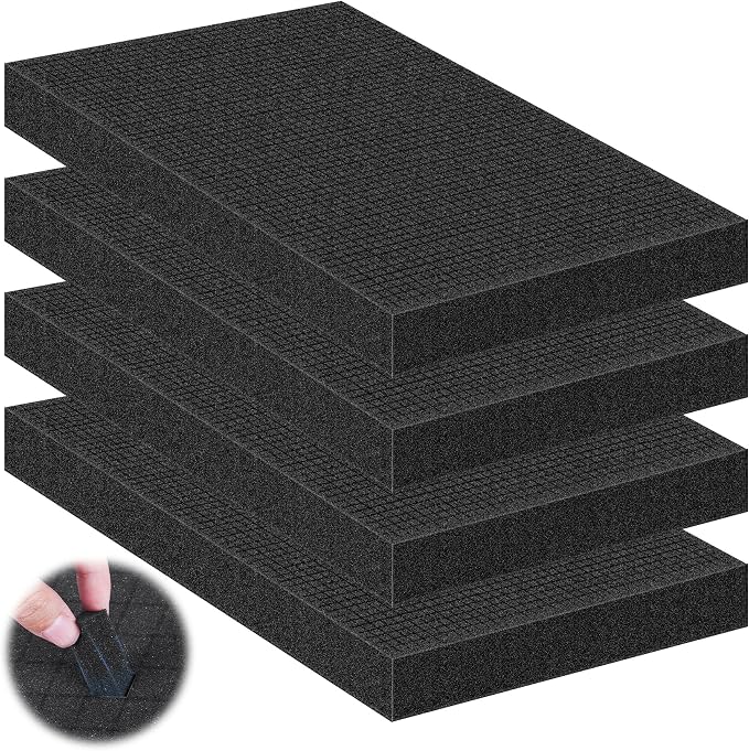 4 Pcs Pick and Pluck Foam Sheets 16" L x 12" W x 2" T Polyurethane Pick Apart by MYFAMIREA
