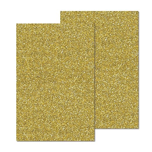 2 Pack 8'' x 12'' Glitter Gold Acrylic Sheet, 3mm Thick Acrylic Plexiglass by Unknown