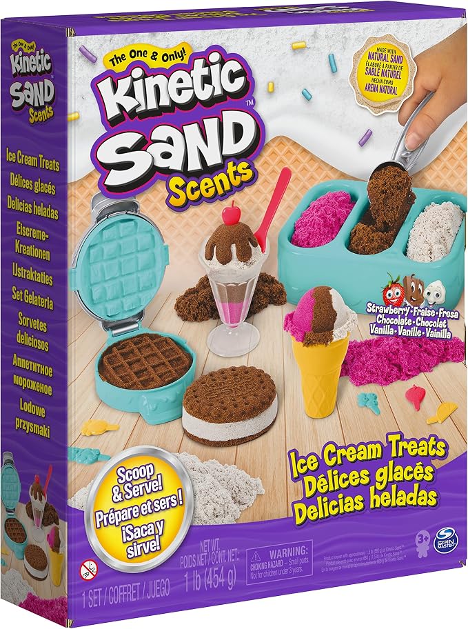 Kinetic Sand Scents Ice Cream Treats, Moldable Sand Sensory Toys, Ages 3+ | - Image 9