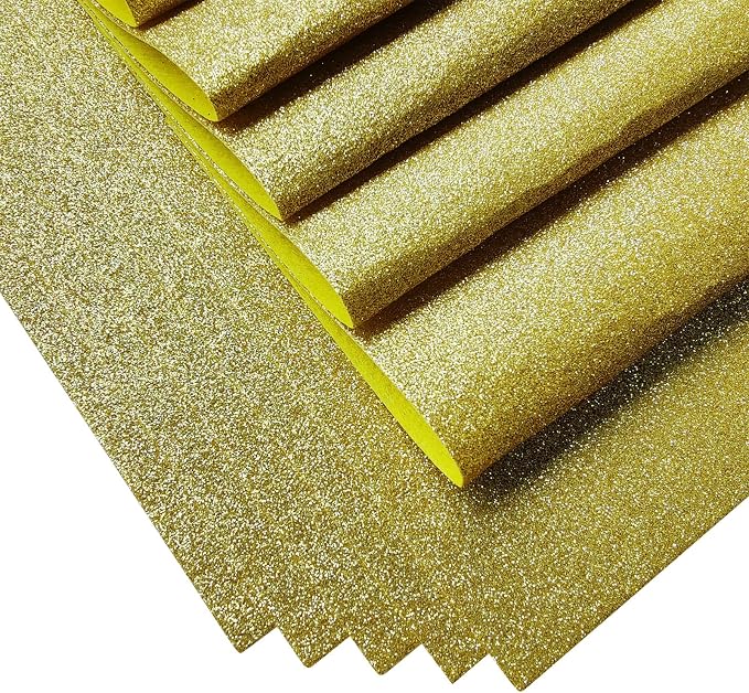 Jtnohx Glitter Felt Fabric, 8 x12 inches Felt Square Glitter - Image 2