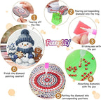 8 Pack Diamond Art Coasters, Christmas Snowman Diamond Painting Coasters | - Image 3