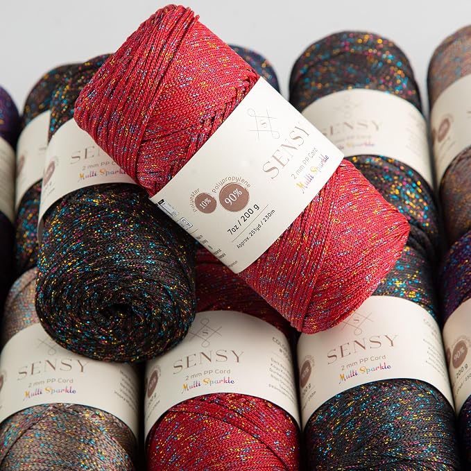 Sensy Premium 2mm 251 Yards Sparkle Polyester Rope 90% Polypropylene 10% - Image 5