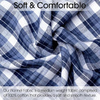 Pico Textiles 4 Yards Bolt Blue Tartan Plaid Flannel Fabric - Image 3