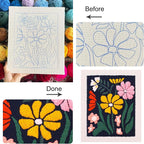 Silentsea Punch Needle Kit for Beginner Adults – Flower Embroidery Frame Kit - Image 3
