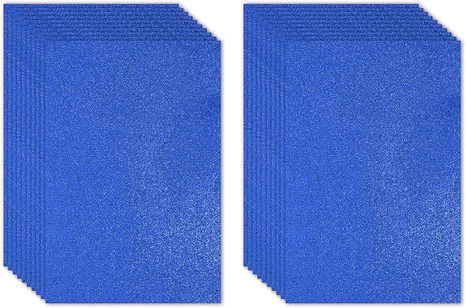 PATIKIL Dark Blue Shiny EVA Glitter Foam Sheet 11 x 8 Inch 2mm Thick by PATIKIL