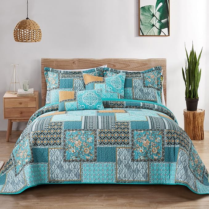 BEDIFANY Cotton Queen Size Quilt, Lightweight Bedspread Queen Size, Quilted by BEDIFANY