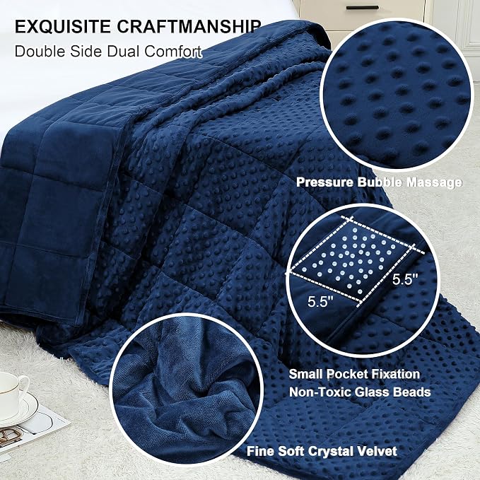 Alomidds Weighted Blanket for Adults, Weighted Blankets Queen Size 60"x80" - Image 2