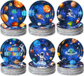 Funnymoom 60 Pcs Outer Space Birthday Party Supplies 7 Inch Solar System Paper by Funnymoom