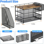OPNICE Desk Organizer, 4-Tier Desktop File Organizer - Image 6