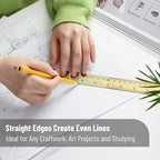 Mr. Pen- Metal Straight Edge Ruler, 2 Pack, Imperial & Metric Measurements - Image 5