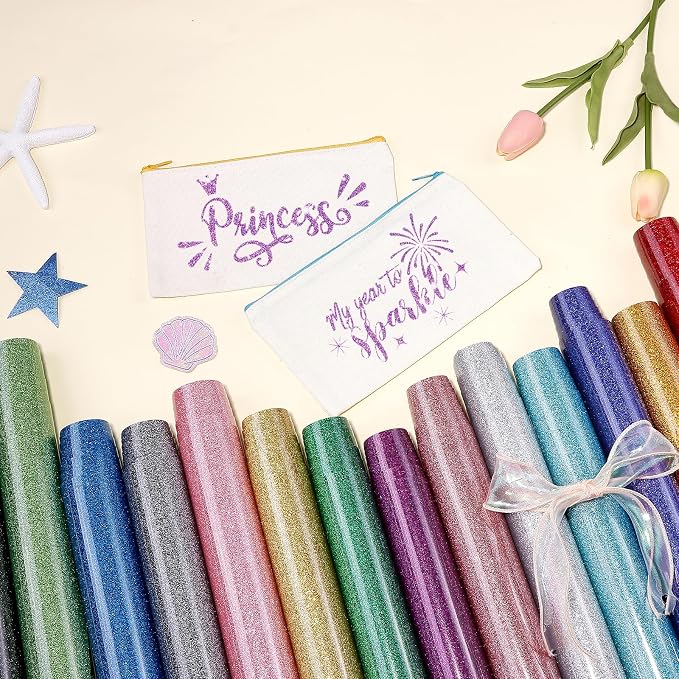 Tintnut Light Purple Glitter Heat Transfer Vinyl Roll, easy cut & weed - Image 3