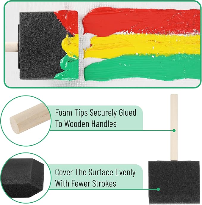 Bates Foam Paint Brushes, 24 Pack - Image 5