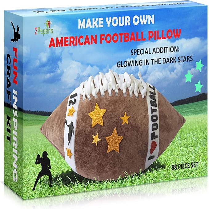 2Pepers Make Your Own American Football Pillow, Football Gifts by 2Pepers