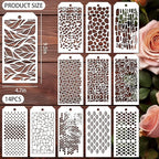 14 PCS Stencils Texture Stencils - Image 2