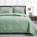 Love's cabin Twin Quilt Set Sage Bedspreads by Lovescabin