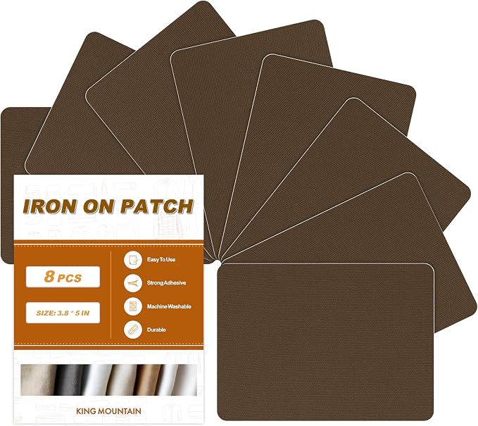 Iron on Patches, 8 Pieces Iron on Canvas Patches, Fabric Patches by ForABetterHomeLife