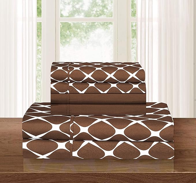 Elegant Comfort Luxury Softest and Coziest 6-Piece Bed Sheet Set, Wrinkle by ELEGANTCOMFORT