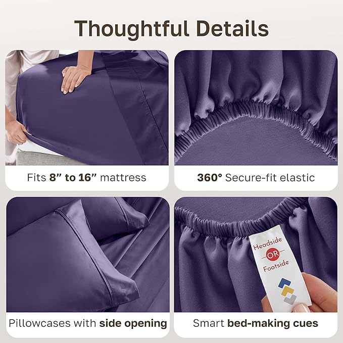 California Design Den Soft Full Size Cotton Sheet Sets, 400 TC Good - Image 5