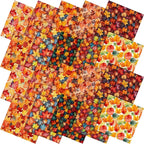 HunnmingRe 20 Pcs 10''x10'' Fall Maple Leaves Quilting Fabric Square Autumn by HunnmingRe