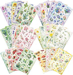 800+ PCS Floral Sticker Book for Journaling Supplies, Leaf Flower Watercolor - Image 2