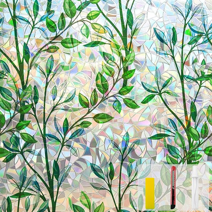 Window Privacy Film Stain Glass Window Film Rainbow Window Film Window clings by QHYsunshine
