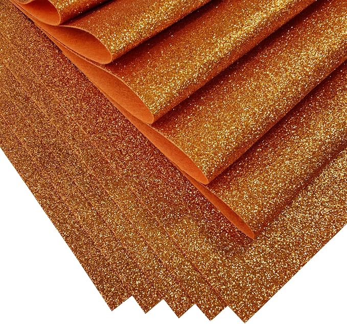 Jtnohx Glitter Felt Fabric, 8 x12 inches Felt Square Glitter - Image 2