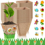 Gueevin 50 Pack Garden Paper Pot Craft Kit Flower Plant Spring Craft Including by Gueevin