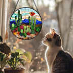 DASTOLL Stained Glass Window Hanging, and Mom 7.8 in - Image 4
