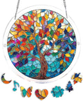 Acrylic Puzzle Suncatcher, Tree of Colorful Sun Catcher by Unknown