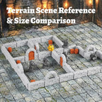 Dungeon Walls 40pcs 28mm Miniature RPG Terrain Modular System DND Terrain - Image 8