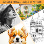 WINNER 9" x 12" Sketch Book 4 Pack, 400 Sheets Spiral Bound Art Sketchbook - Image 7