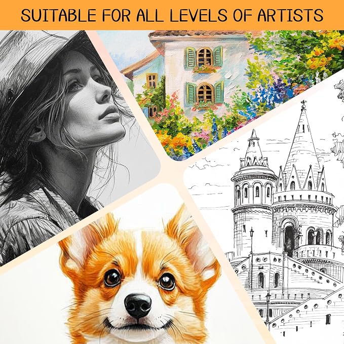 WINNER 9" x 12" Sketch Book 4 Pack, 400 Sheets Spiral Bound Art Sketchbook - Image 7
