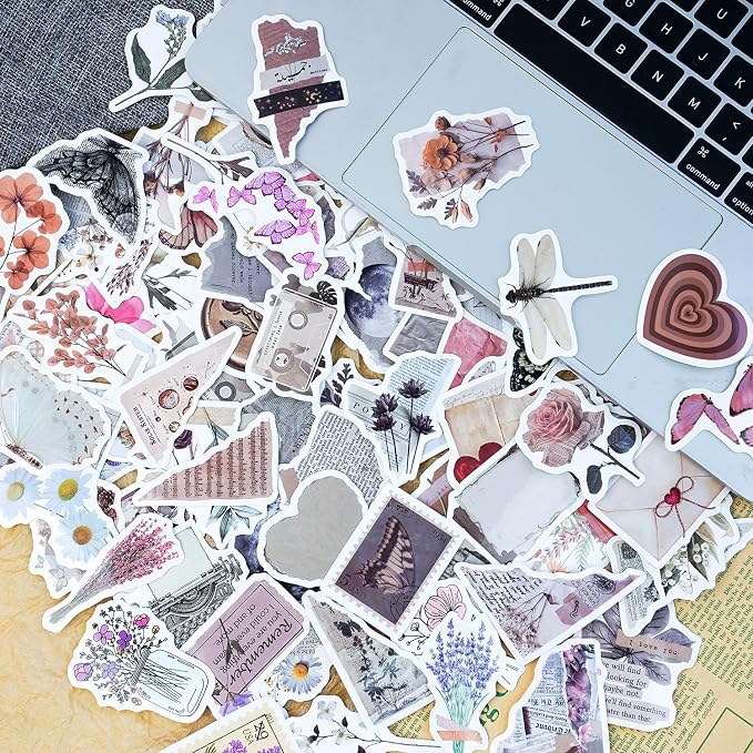 120Pcs Vintage Aesthetic Stickers - Image 4