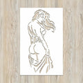Lady Stencil | Reusable Girl Under Art Graffiti Street Art Stencils by Unknown