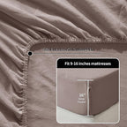 LBRO2M 100% Pure Linen Sheet Set Deep Pocket Up to 16" Bed Sheets Sets - Image 2