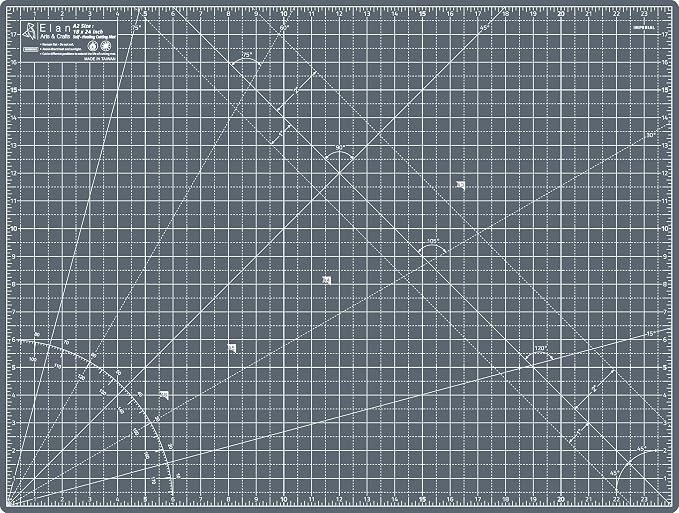 Elan Cutting Mat A2 Gray, Self Healing Cutting Mat 18x24 Inch, 5-Ply Craft - Image 2