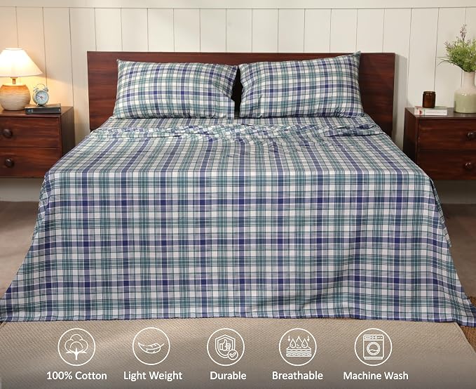 RUVANTI 100% Cotton Sheets – Twin XL Size Percale Bedding, Cooling & Breathable - Image 3