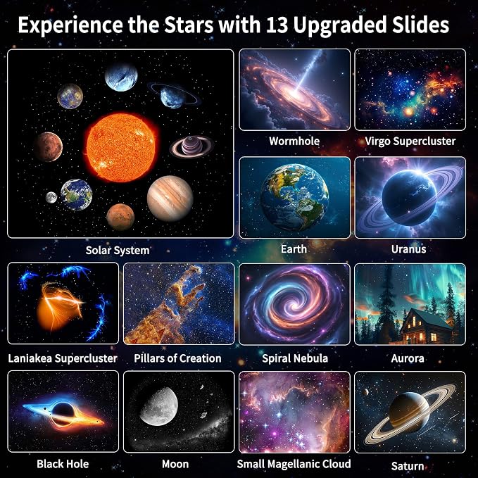 FlyLily Galaxy Projector for Bedroom, 13 in 1 Planetarium Star Projector - Image 2