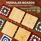 4-Pack 4.7" Crochet Blocking Boards - Image 3