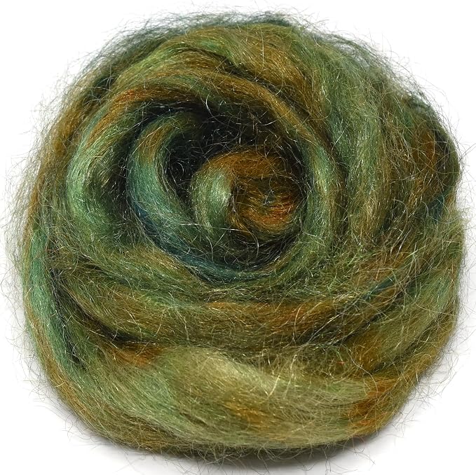 Hand Dyed FIRESTAR Nylon Fiber for Spinning, Felting and Doll Making. Trilobal by LivingDreamsYarn
