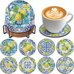 Lemon Diamond Art Coasters by SitsinkArtCraftsTools