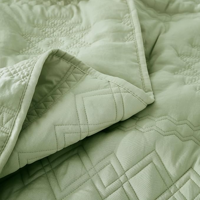 WDCOZY Boho Sage Green Twin Quit Size Bedding Sets - Image 7