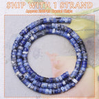 Natural Stone Heishi Beads for Necklace Making, 4mm x 2mm Small Flat Round - Image 2