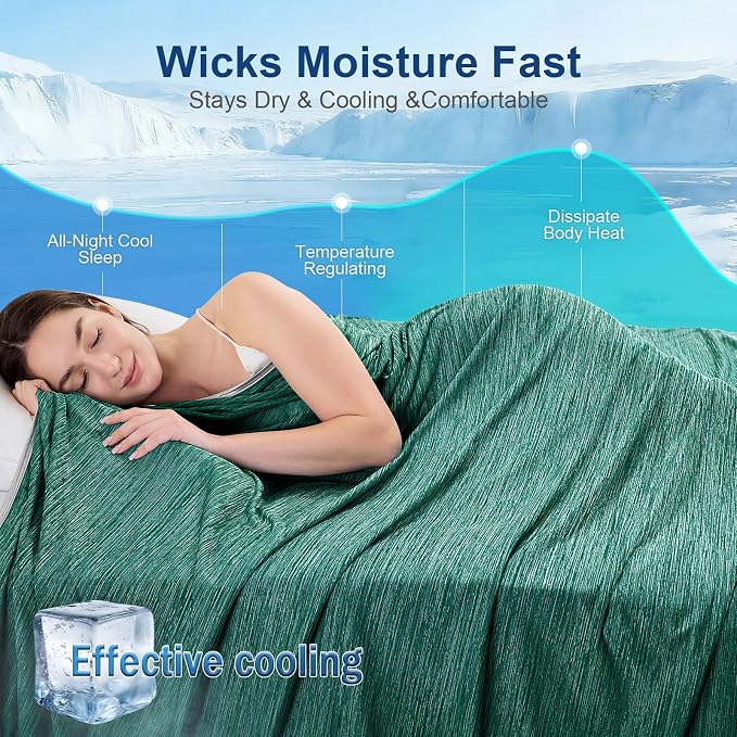 KMUSET Cooling Blanket Queen Size, Double Sided Summer Cooling Blankets - Image 4
