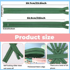 YAKA 20pcs Green Nylon Invisible Zippers Tailor Sewing Tools Garment - Image 2
