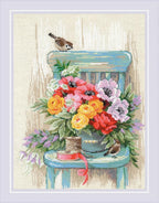 RIOLIS - Garden Flowers 2299, Floral Cross Stitch Kits 11¾"x15¾, Cross Stitch - Image 9