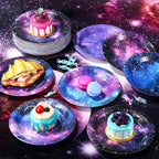 Funnymoom 60 Pcs 7 Inch Space Galaxy Paper Plates Outer Space Theme Birthday - Image 6