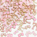 MARFOREVER 120 Pcs Pink Bow Charms, Bowknot Charms by MARFOREVER